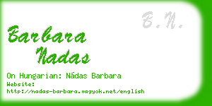 barbara nadas business card