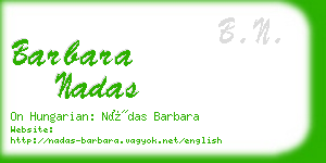 barbara nadas business card